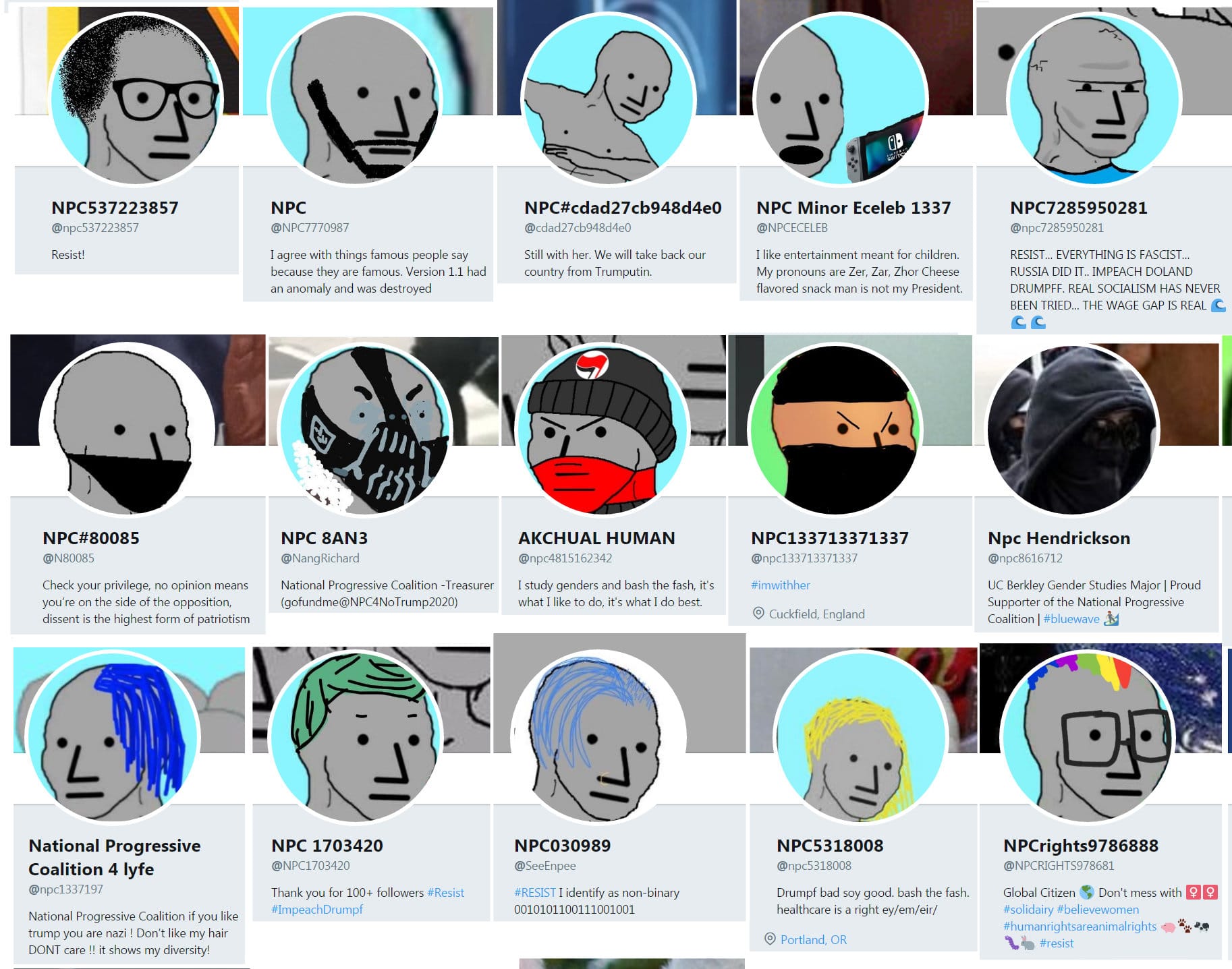NPC Twitter Avatars