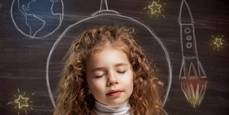 Child dreaming of their own world